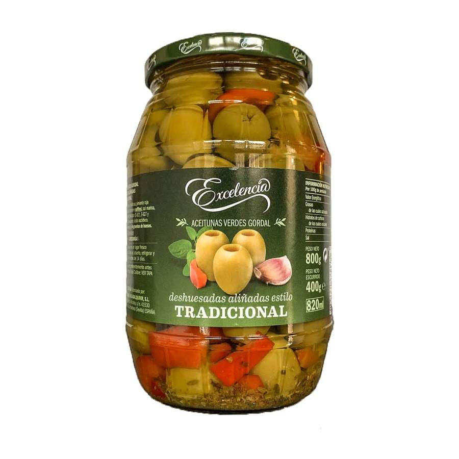 ACEITUNAS GORDAL ALIÑADAS EXCELENCIA 800 GR