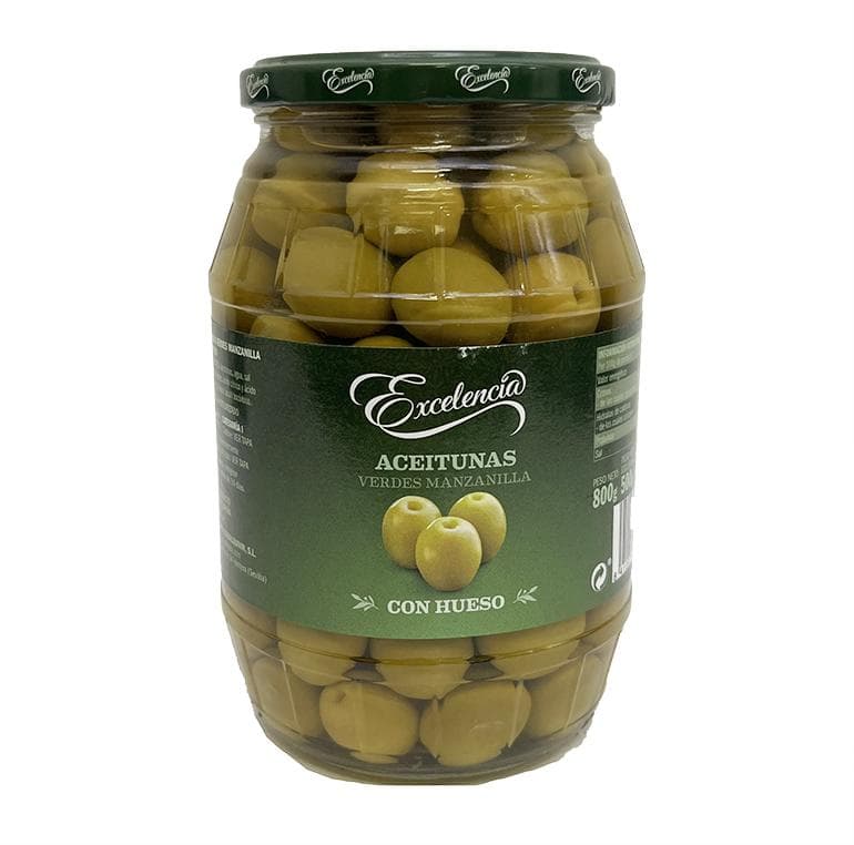 ACEITUNAS VERDES CON HUESO EXCELENCIA 800 GR