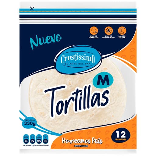 TORTILLAS BLANCAS M CRUSTISSIMO 330G - 1