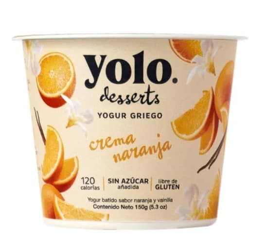 YOGUR GRIEGO CREMA NARANJA YOLO 150 GR - 1